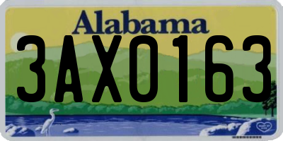 AL license plate 3AX0163