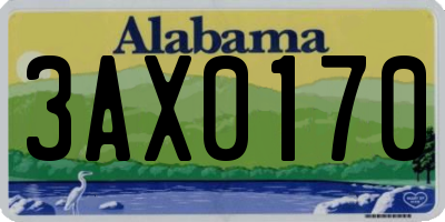 AL license plate 3AX0170