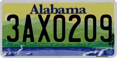 AL license plate 3AX0209