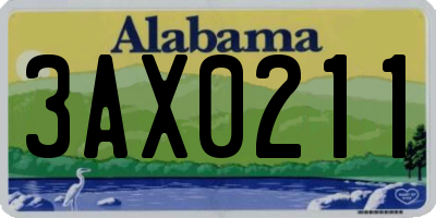 AL license plate 3AX0211