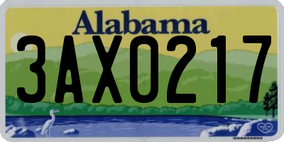AL license plate 3AX0217