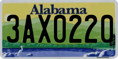 AL license plate 3AX0220