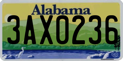 AL license plate 3AX0236