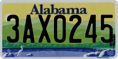 AL license plate 3AX0245
