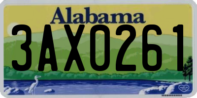 AL license plate 3AX0261
