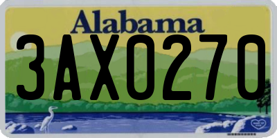 AL license plate 3AX0270