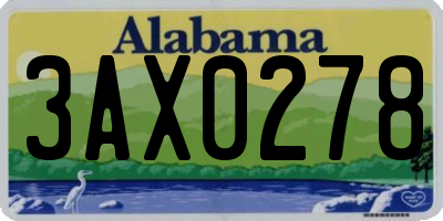 AL license plate 3AX0278
