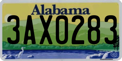 AL license plate 3AX0283