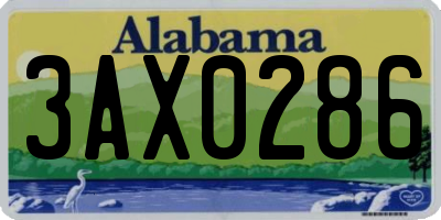 AL license plate 3AX0286