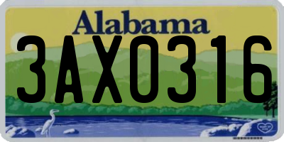 AL license plate 3AX0316