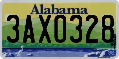 AL license plate 3AX0328