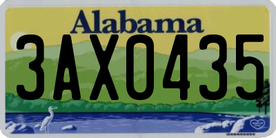 AL license plate 3AX0435