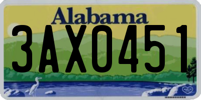 AL license plate 3AX0451