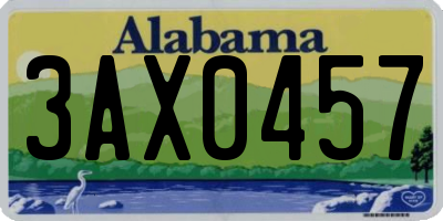 AL license plate 3AX0457