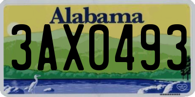AL license plate 3AX0493