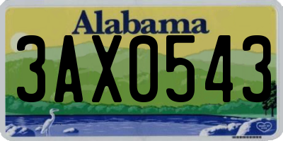 AL license plate 3AX0543