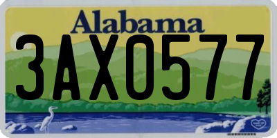AL license plate 3AX0577