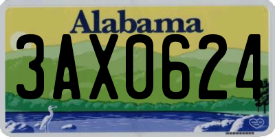 AL license plate 3AX0624
