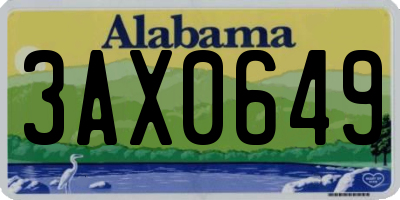 AL license plate 3AX0649