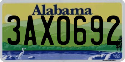 AL license plate 3AX0692