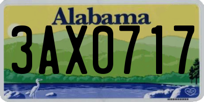 AL license plate 3AX0717