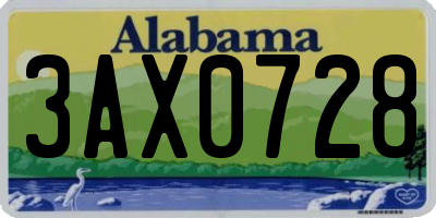 AL license plate 3AX0728
