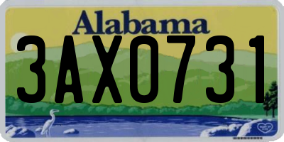 AL license plate 3AX0731