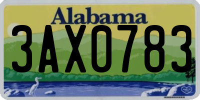 AL license plate 3AX0783