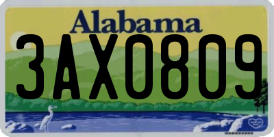 AL license plate 3AX0809