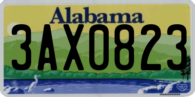 AL license plate 3AX0823