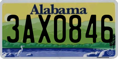 AL license plate 3AX0846