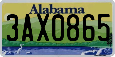 AL license plate 3AX0865