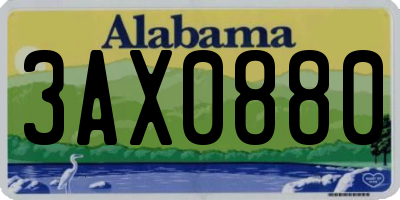 AL license plate 3AX0880