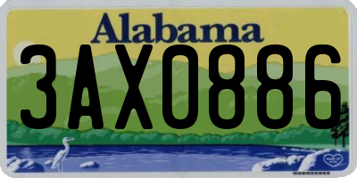 AL license plate 3AX0886