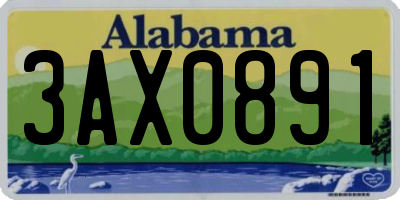 AL license plate 3AX0891