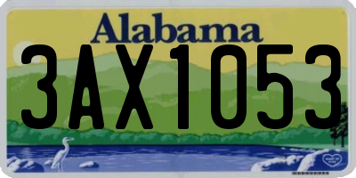 AL license plate 3AX1053