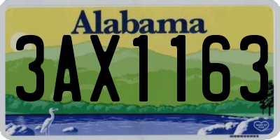 AL license plate 3AX1163