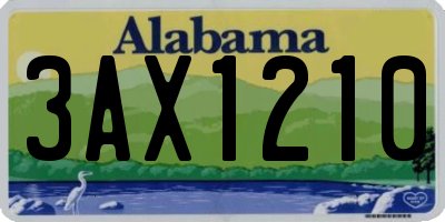 AL license plate 3AX1210