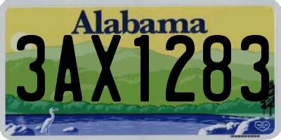 AL license plate 3AX1283