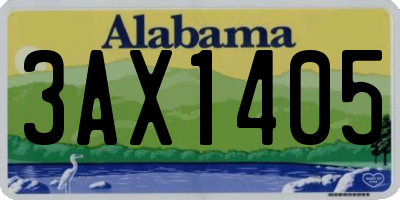 AL license plate 3AX1405