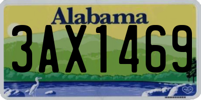 AL license plate 3AX1469