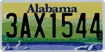 AL license plate 3AX1544