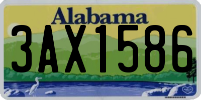 AL license plate 3AX1586