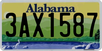 AL license plate 3AX1587