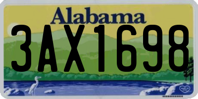 AL license plate 3AX1698