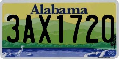AL license plate 3AX1720