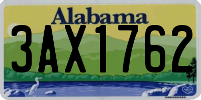 AL license plate 3AX1762