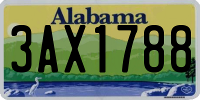 AL license plate 3AX1788