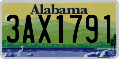 AL license plate 3AX1791
