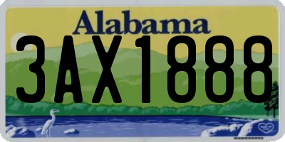 AL license plate 3AX1888